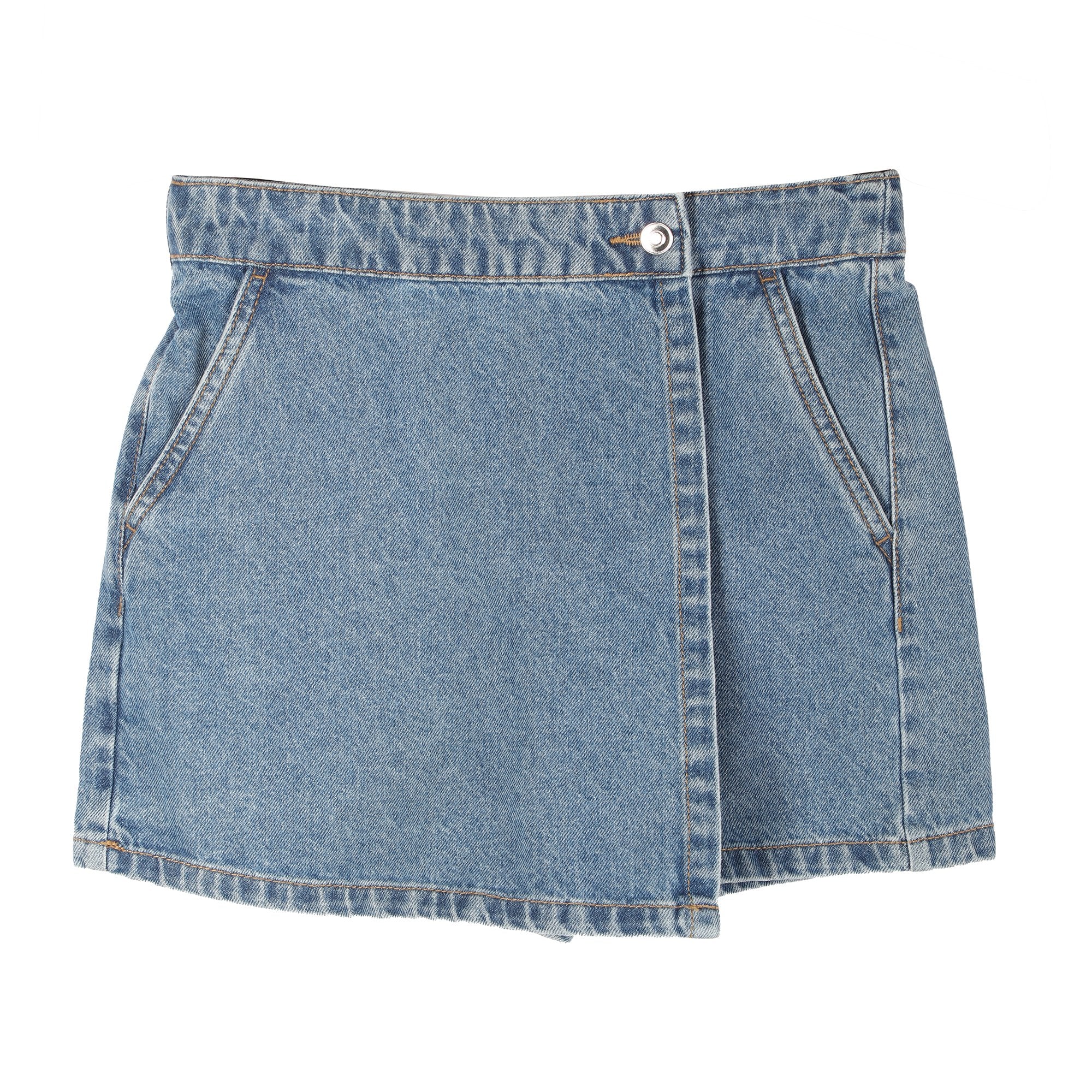 Jupe short bleue fille enfant tailles 03A à 12A
