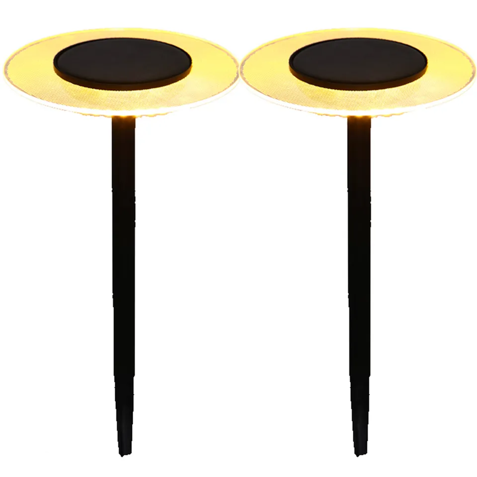 Red Deco UFO H35cm balise solaire LED blanc chaud lot 2