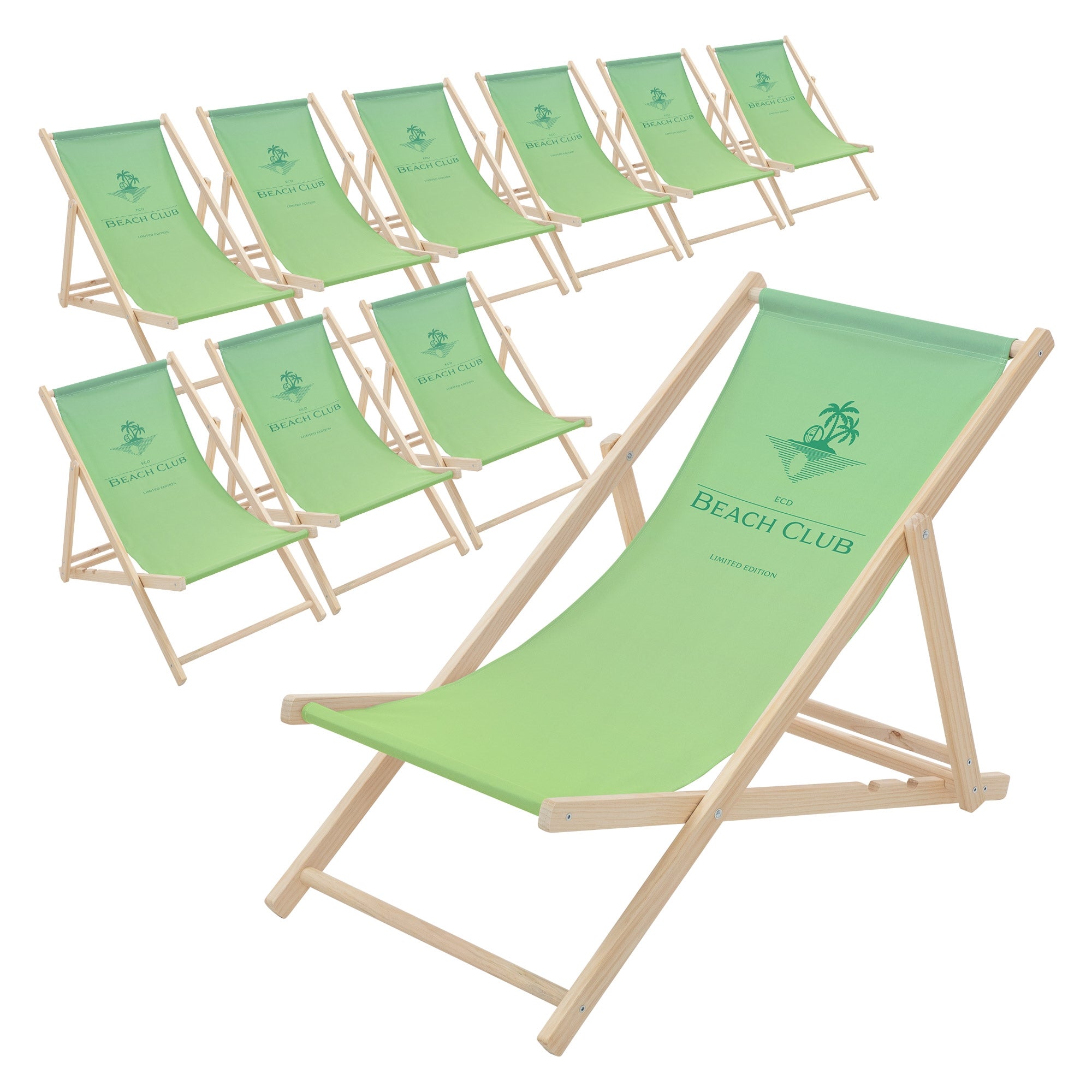 ECD Germany Sport transat jardin bois pliant motif floral