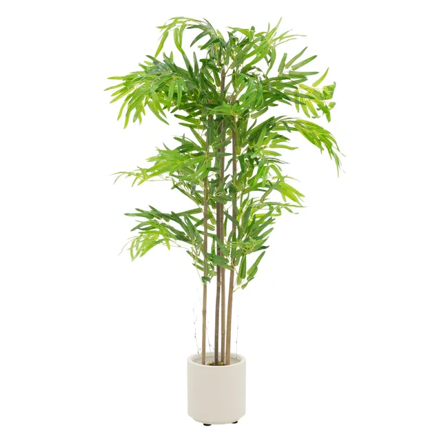 ECD Germany Haus & Wohnen ML-Design bambou artificiel 210 cm troncs naturels