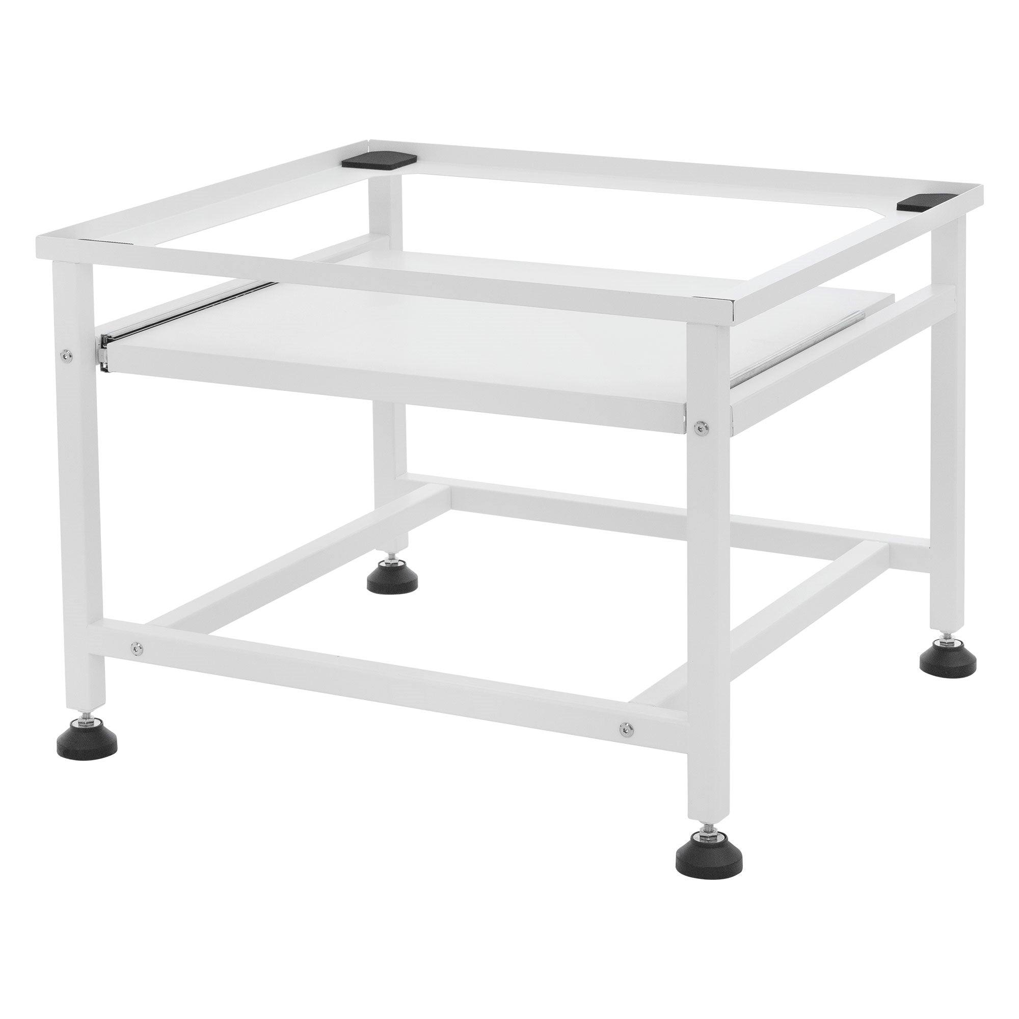 ECD Germany Möbel socle lave-linge blanc 62,5cm tablette acier