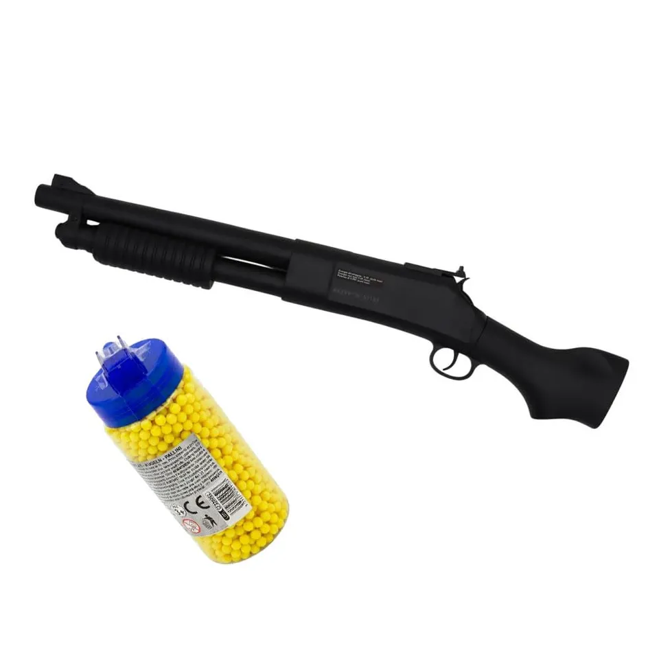 Shop-Story Loisirs Fusil Airsoft Pompe 58cm + 2000 Billes