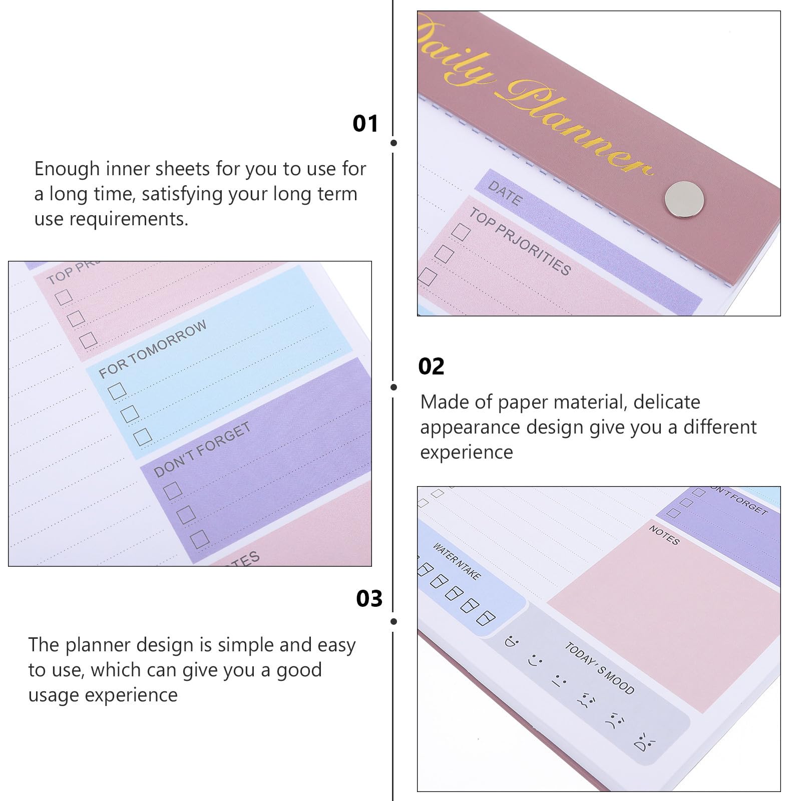 Milisten Art & Crafts bloc-notes agenda quotidien multi 22,5 cm