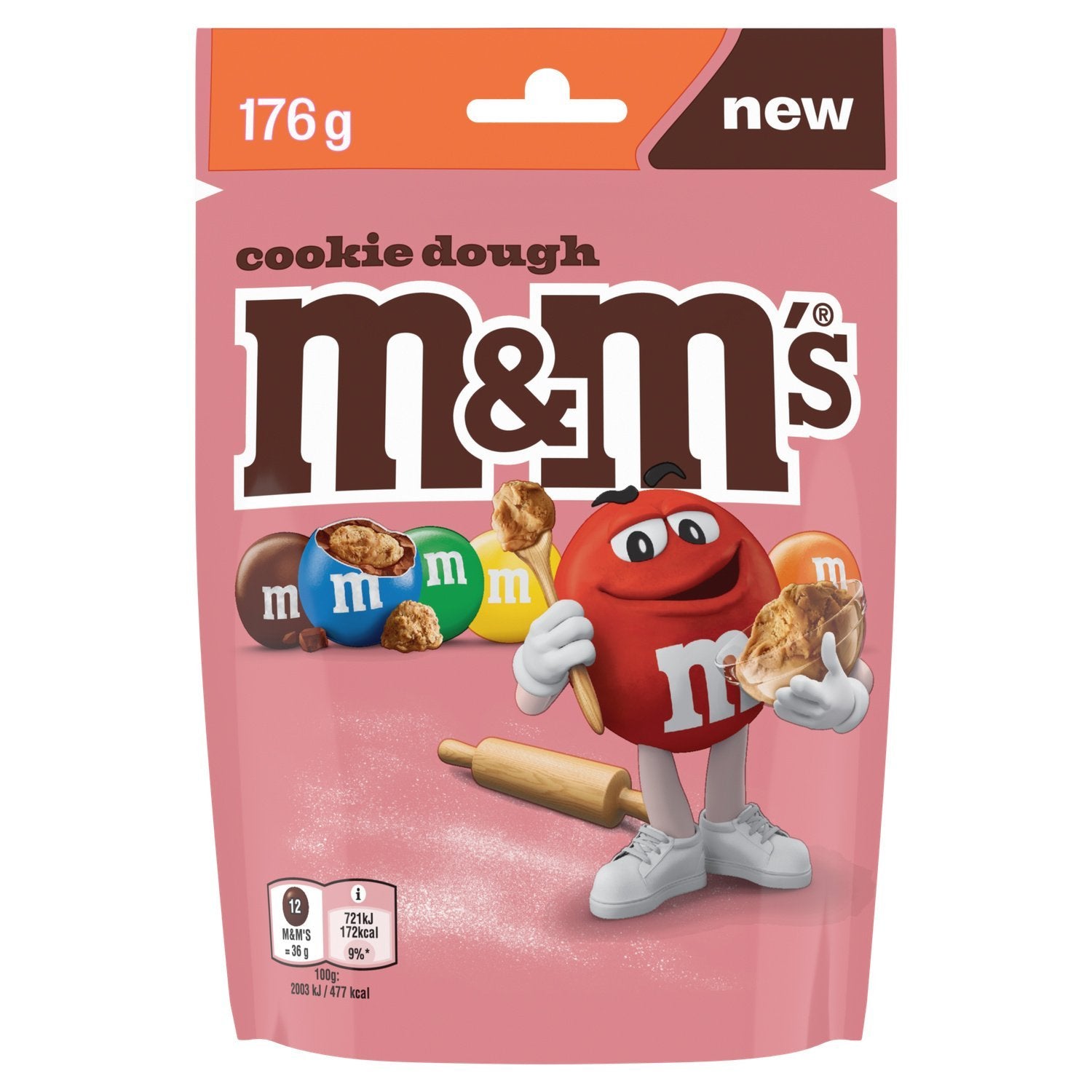 M&M's cookies dough sachet chocolat 176 g pâte cookie