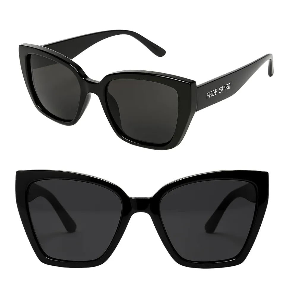 Shop-Story Free Spirit Lunettes soleil butterfly noir femme cat.3