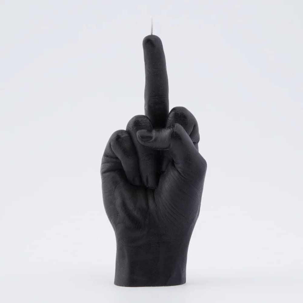 Shop-Story Middle Finger Candle bougie doigt d'honneur noire cire soja