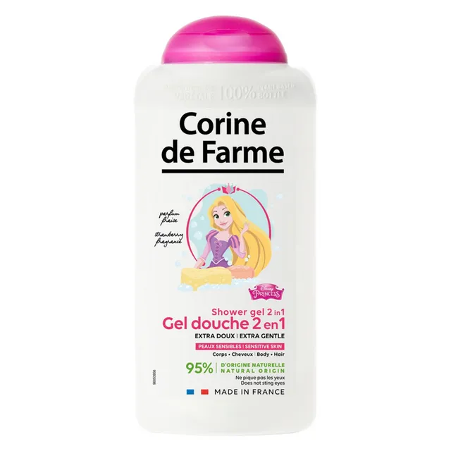 Stokomani Beauté gel douche 2 en 1 fraise Raiponce sensible