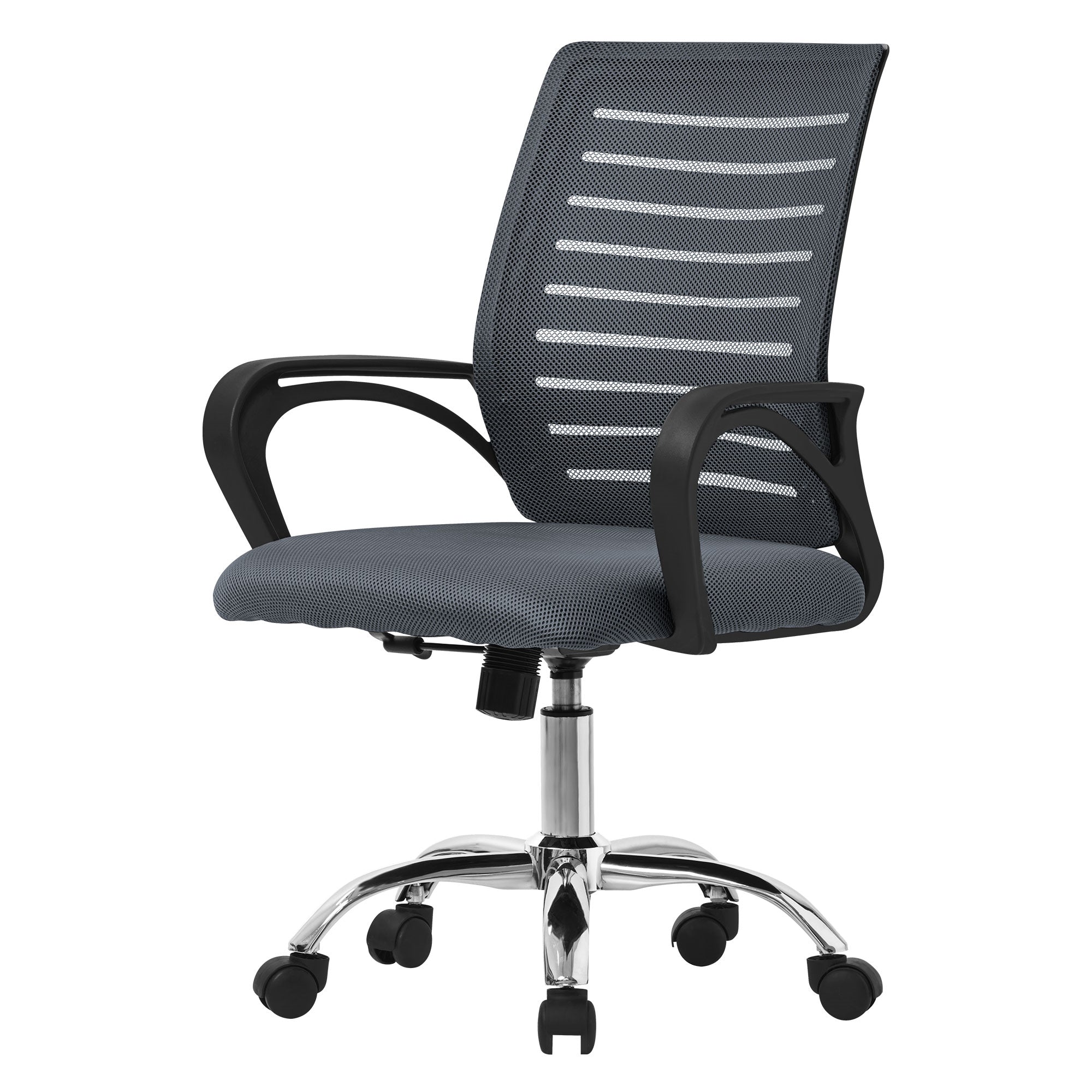 ECD Germany ML-Design chaise bureau ergonomique noir à roulettes