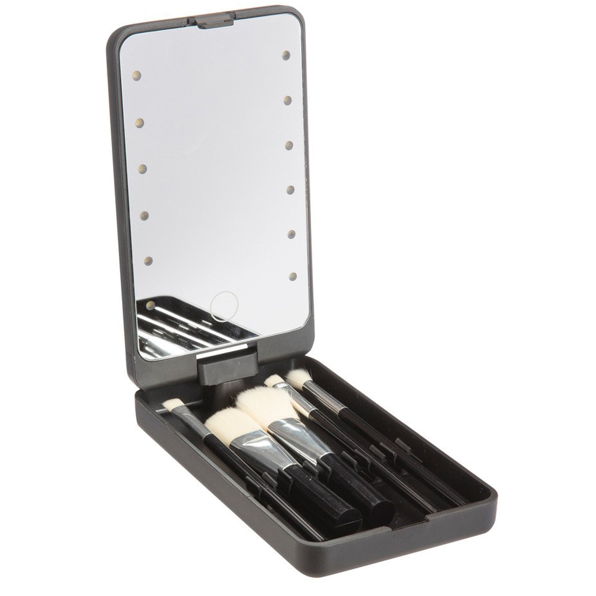 Stokomani Beauté Set 5 pinceaux maquillage + miroir LED