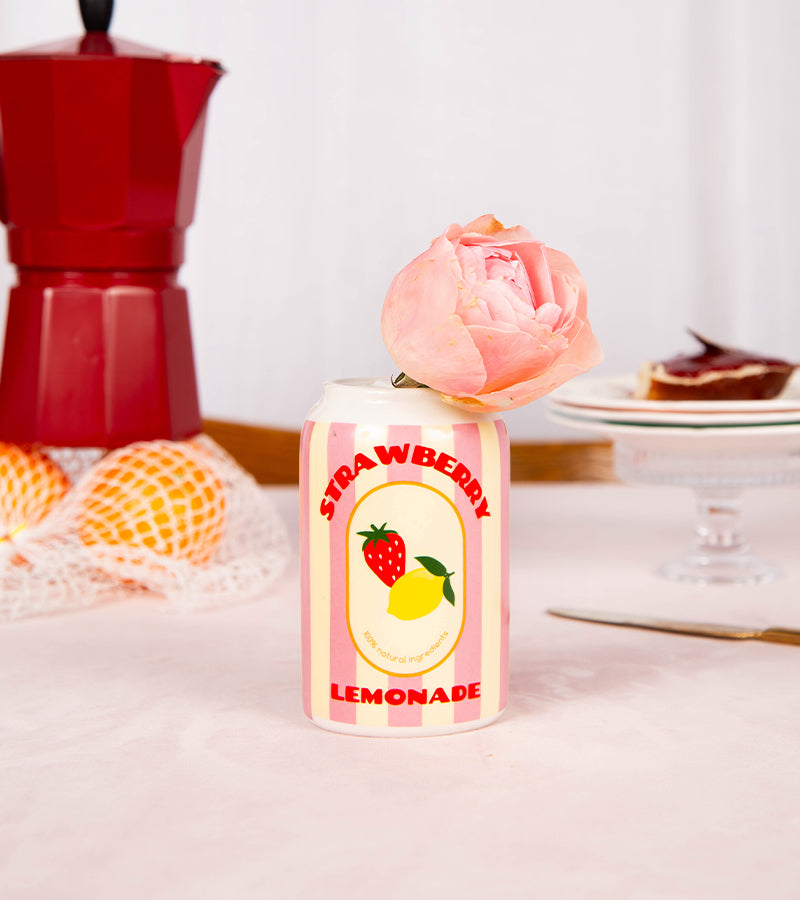 L'avant gardiste Vase canette strawberry lemonade