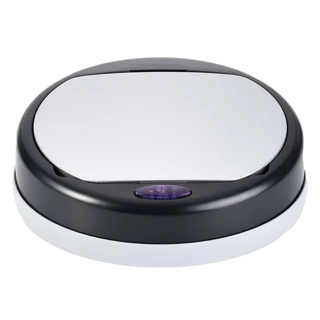Soho Couvercle poubelle automatique rond noir et gris rechange