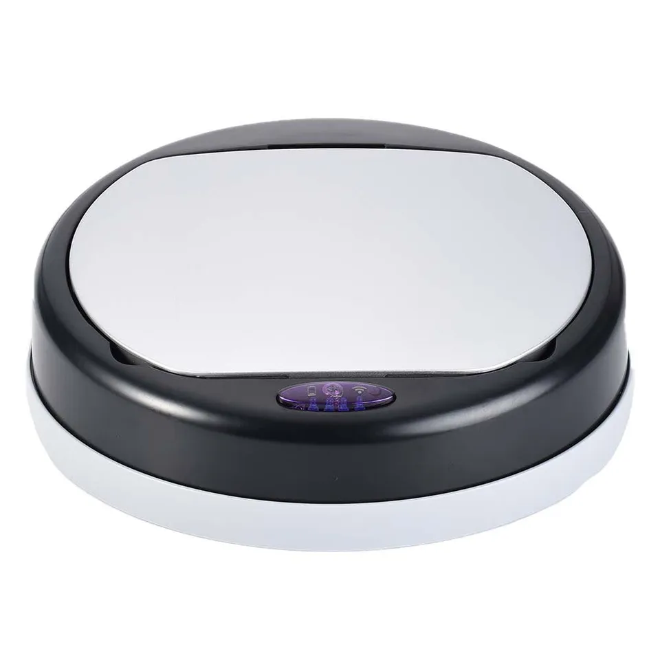 Soho Couvercle poubelle automatique rond noir et gris rechange