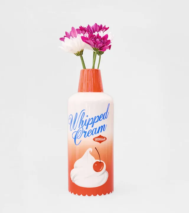 L'avant gardiste Vases Vase crème fouettée blanc gourmand