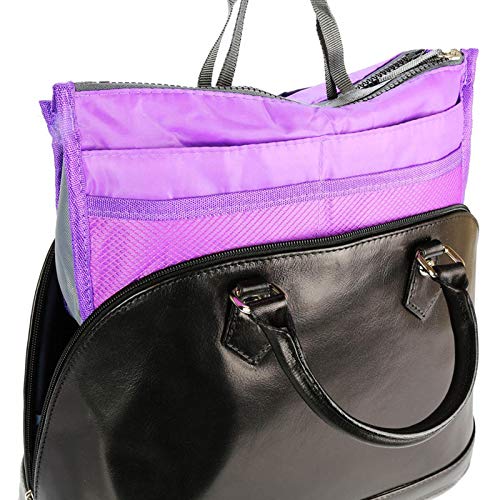 Shop-Story Organisateur Organiseur Sac à Main Violet 13 Casier