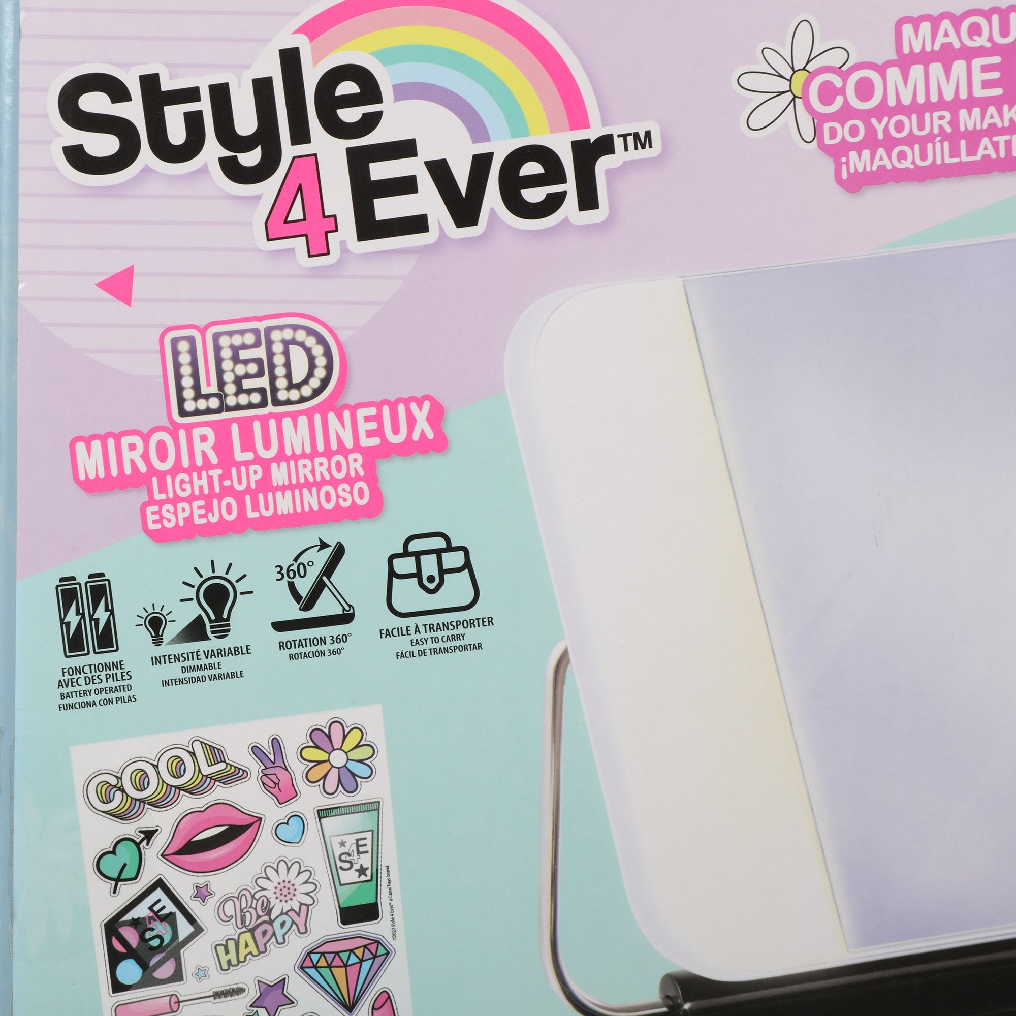 Stokomani Mallette de maquillage miroir LED jouet enfant 5 ans