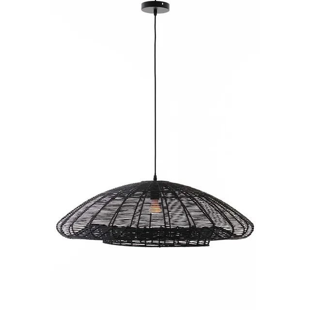 Red Deco Alba Black suspension corde 80cm E27 noire