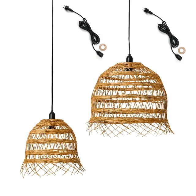 Red Deco Hawaii Long Outdoor Cable suspension lot 2 rotin