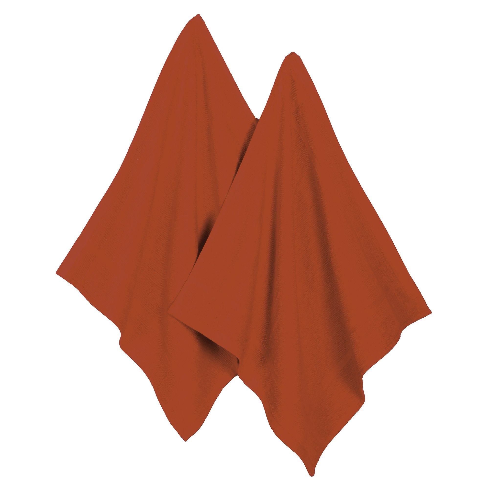 Lot 2 serviettes 40x40 cm torchon cuisine rouge coton