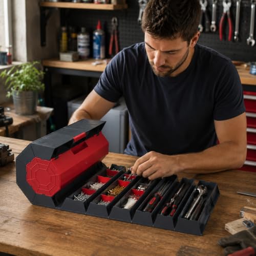 Shop-Story Caisse outils escargot enroulable 11 compartiments