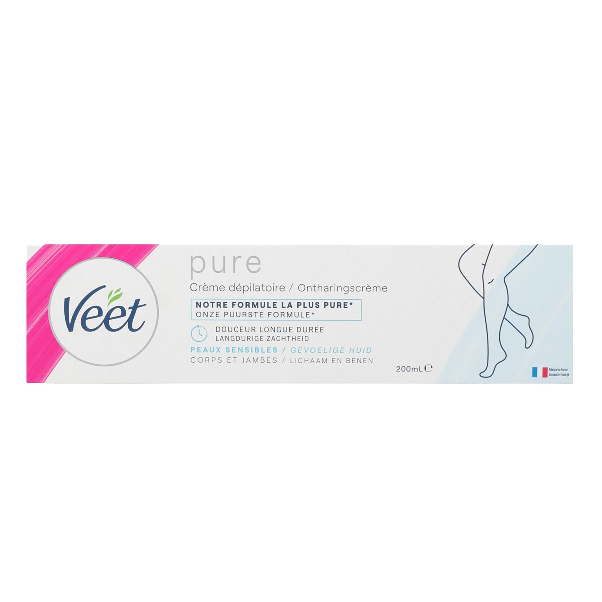 Veet Pure crème dépilatoire corps jambes peaux sensibles