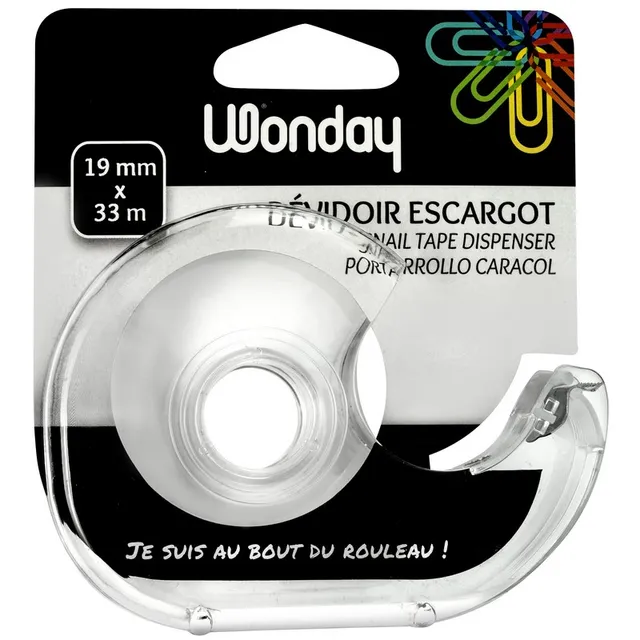 Safe Tool Fournitures de bureau Dévidoir escargot transparent