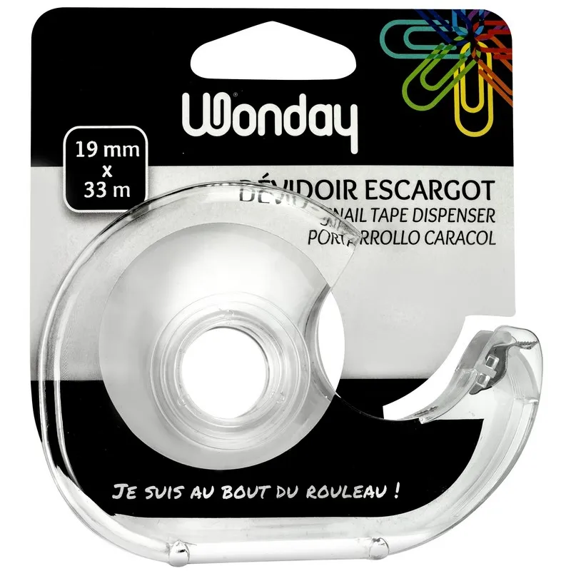 Safe Tool Fournitures de bureau Dévidoir escargot transparent