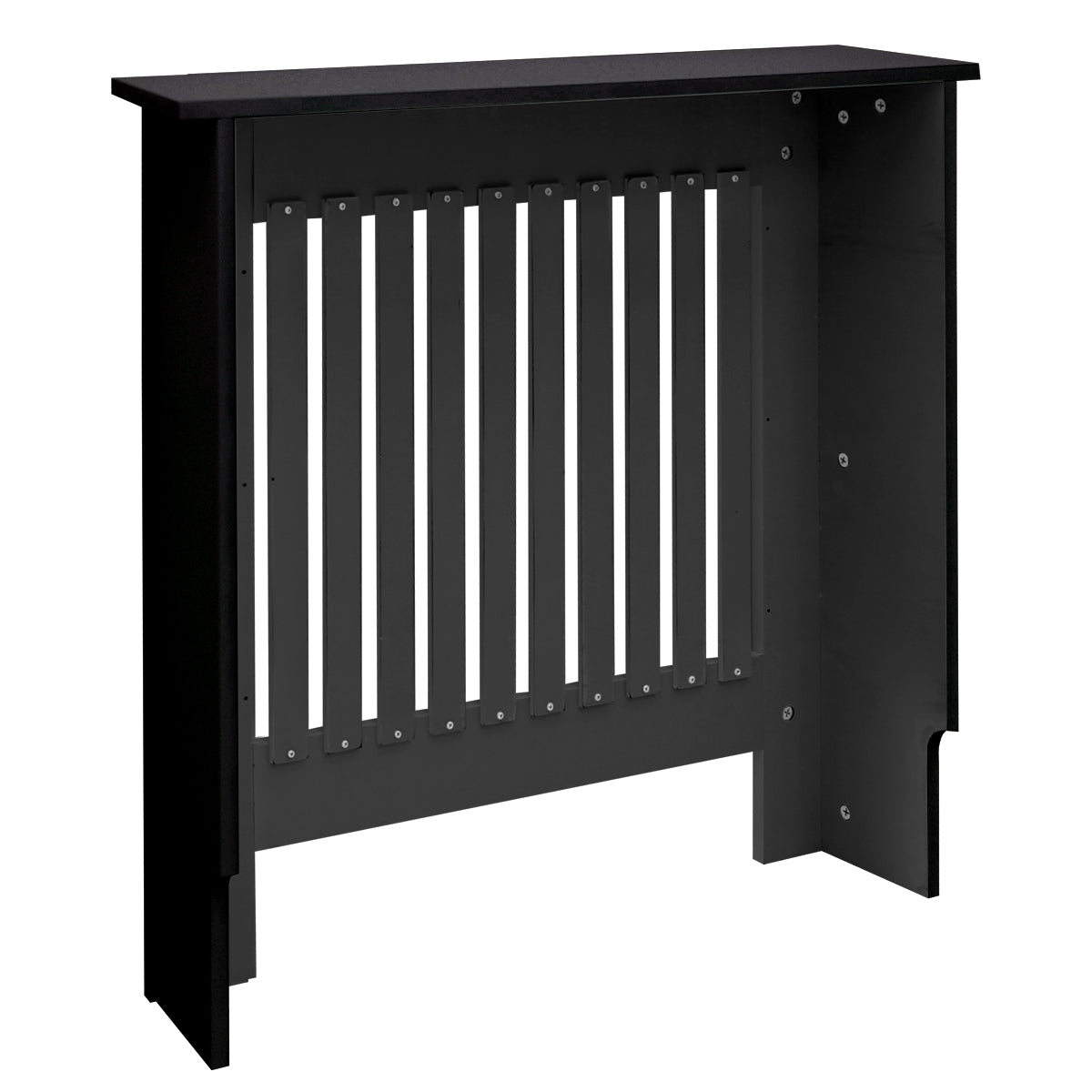 ECD Germany Heizungen cache-radiateur 78x19x82 cm noir MDF campagnard