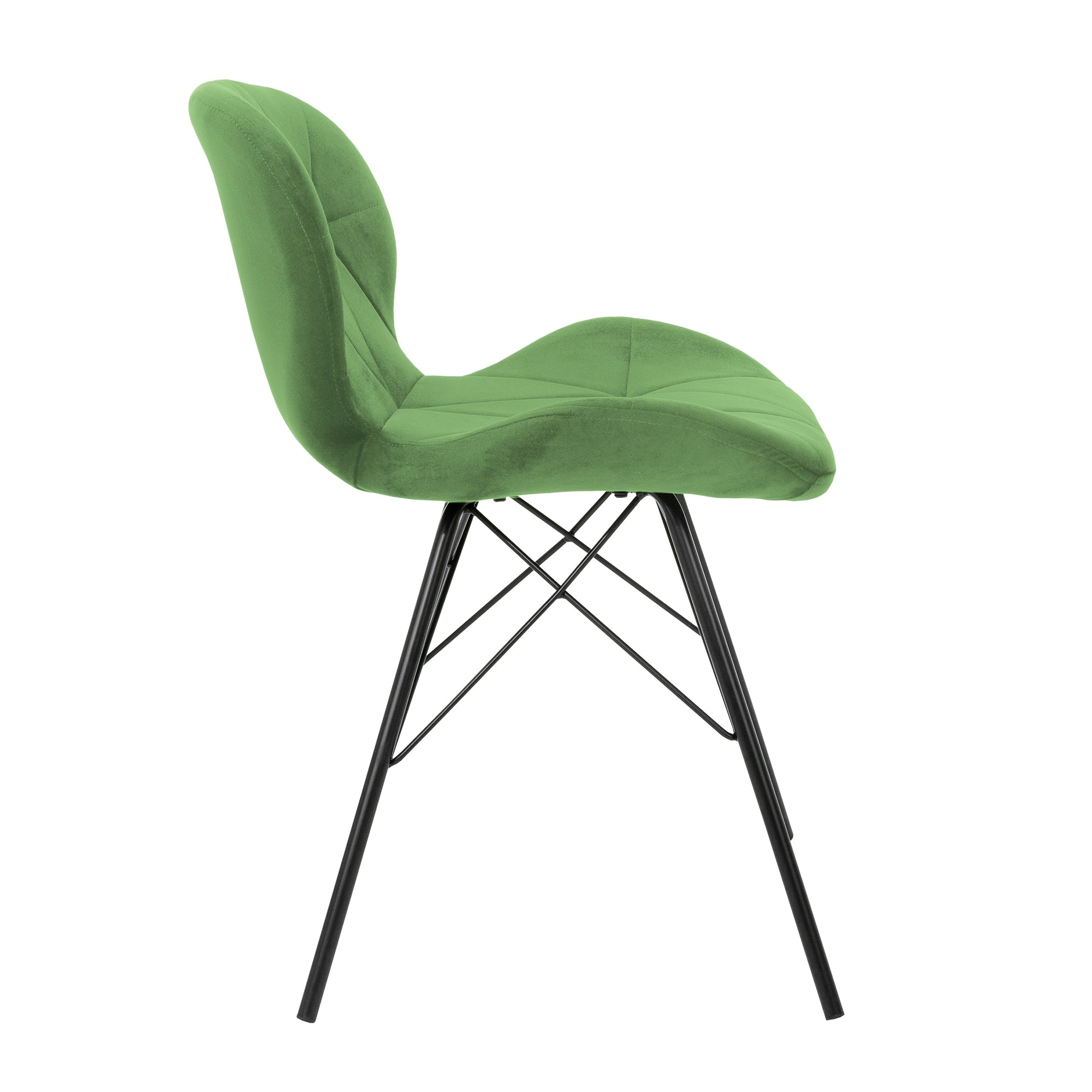 ECD Germany Möbel chaises velours sauge 47 cm lot de 6