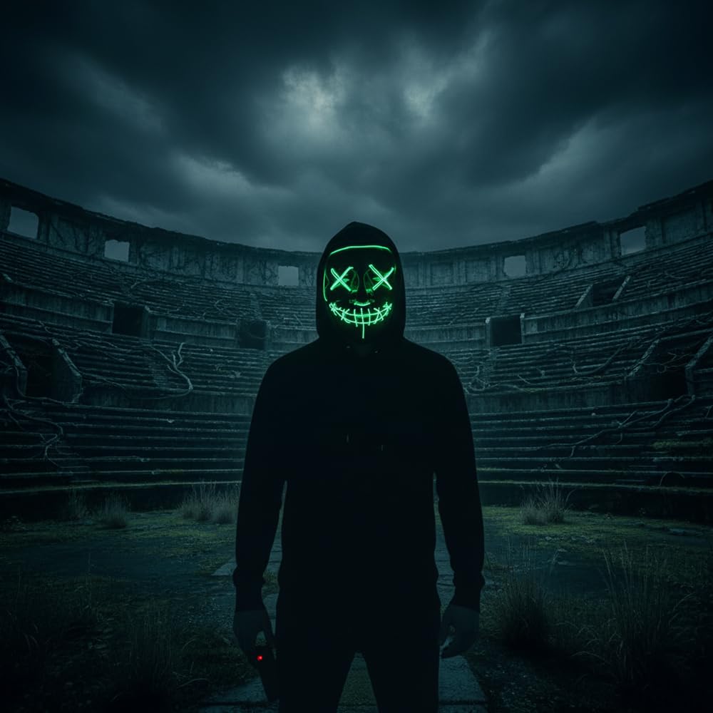 Shop-Story Loisirs Masque LED Nightmare Vert Halloween