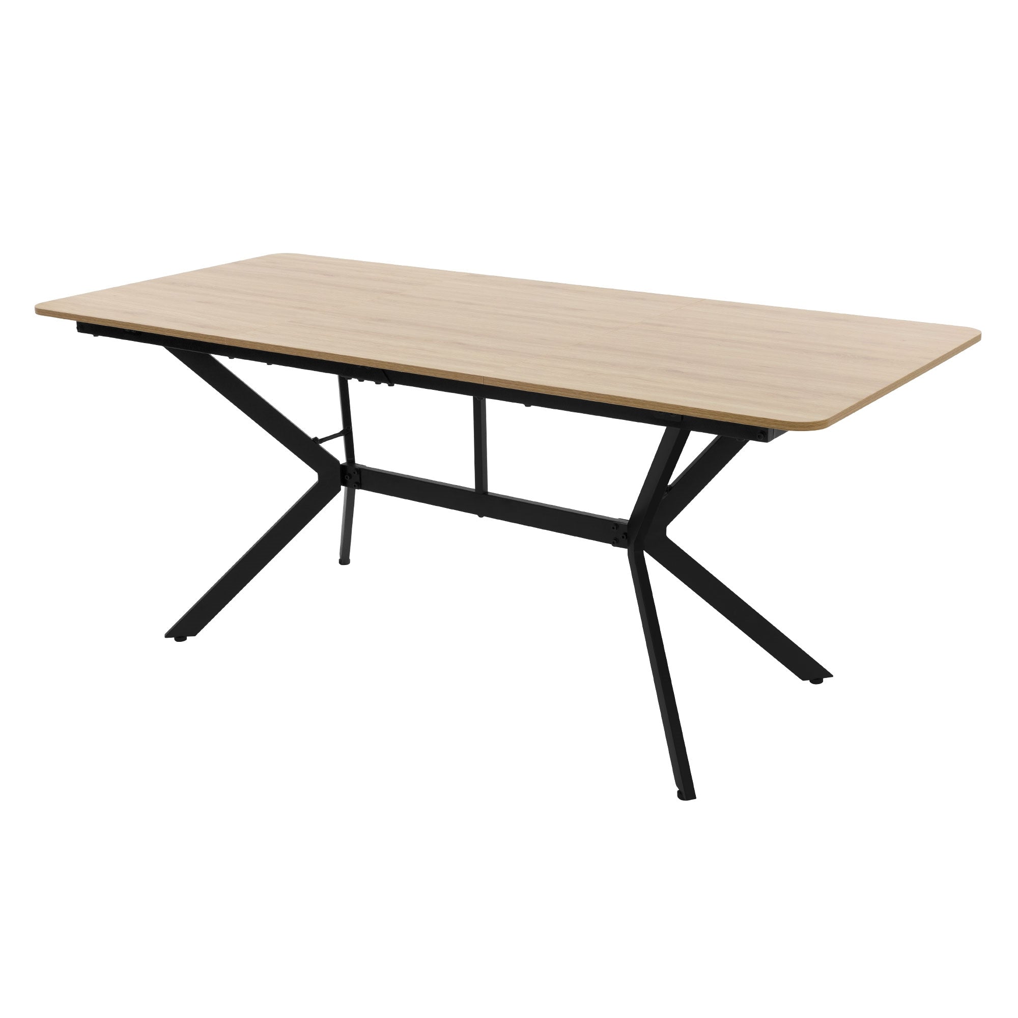 ECD Germany Möbel ML-Design Table à manger 180 cm Marron foncé 6 pers.