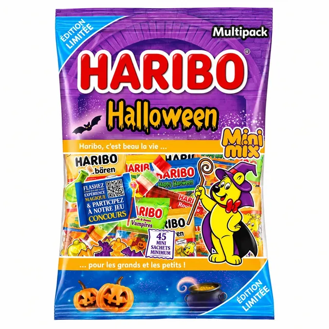 Haribo Mini Mix Halloween bonbons sachet à distribuer