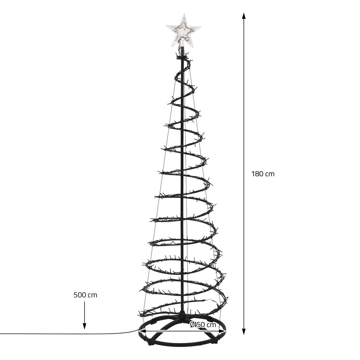 ECD Germany Haus & Wohnen sapin Noël LED 180 cm 640 LED