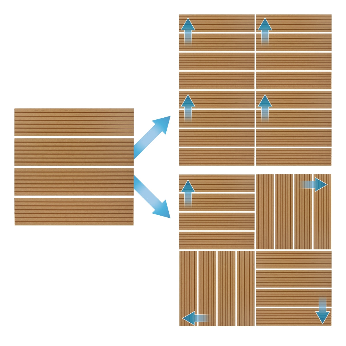 ECD Germany dalle terrasse WPC teck 30x30 cm lot 11 soit 1 m²