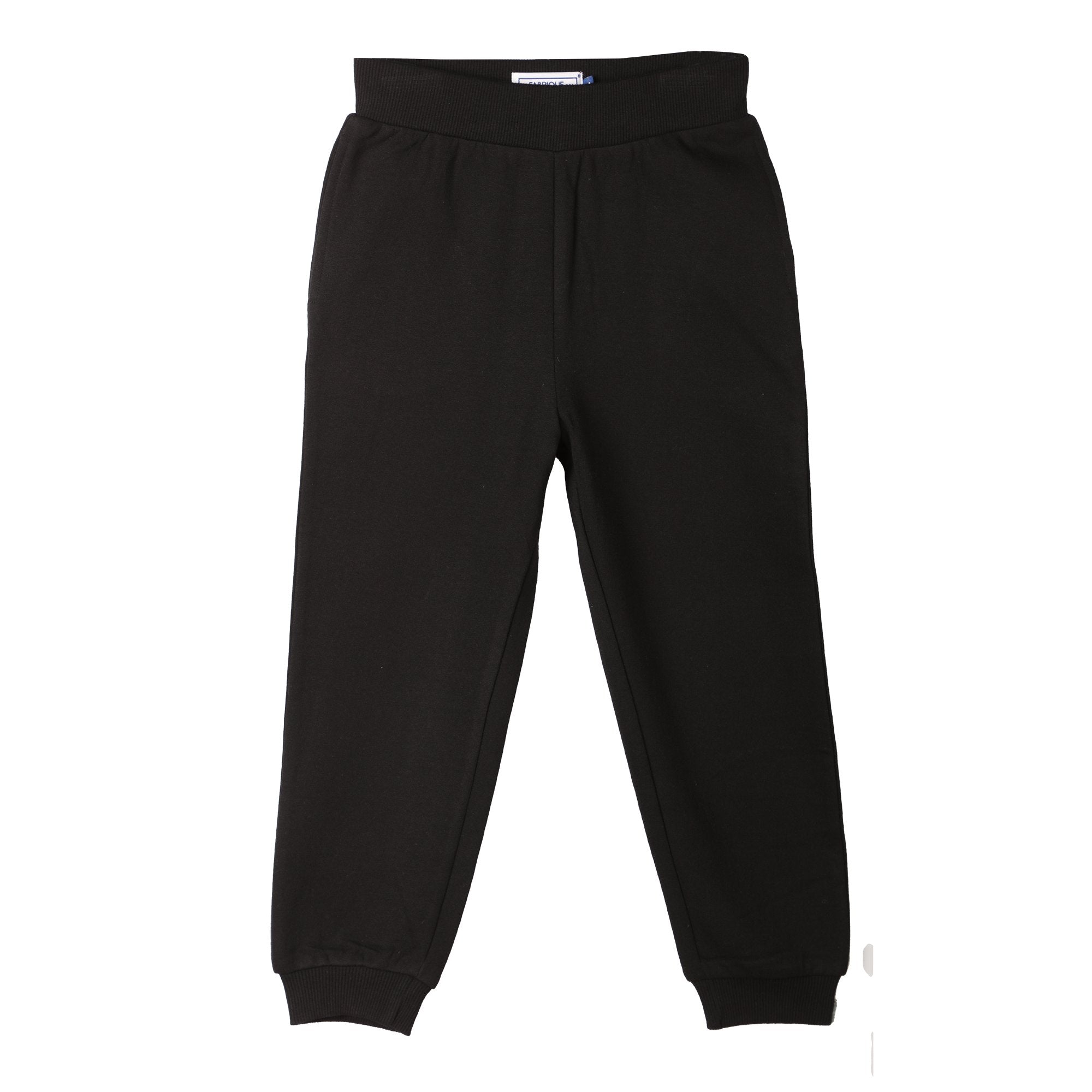 Ensemble jogging noir enfant sweat pantalon coton 2 pièces