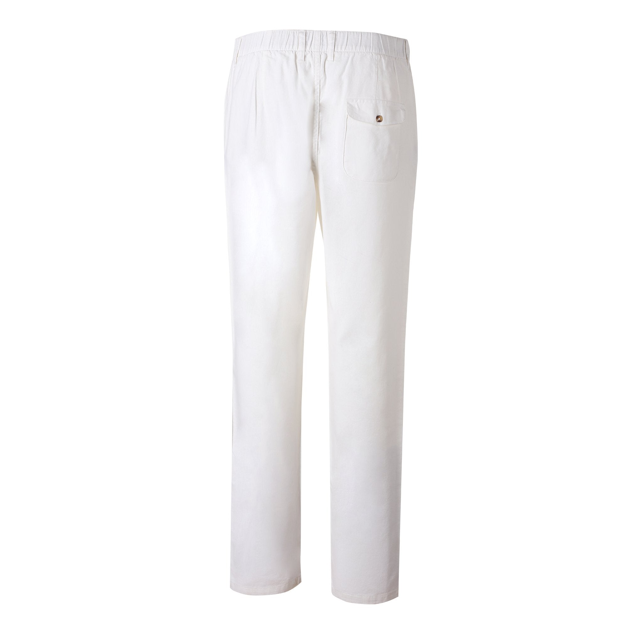 Pantalon blanc homme avec broderie taille 42 coton été