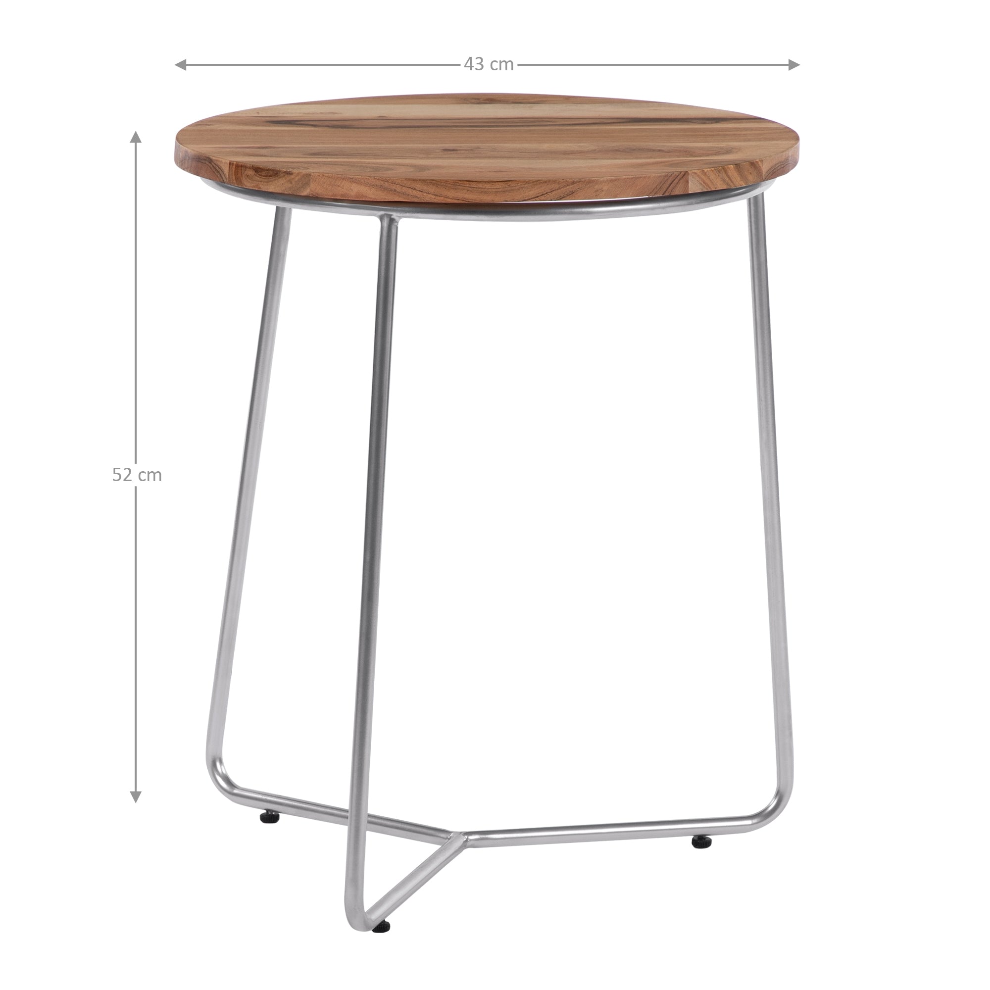 ECD Germany Möbel Tables gigognes rondes manguier naturel/argenté lot 2