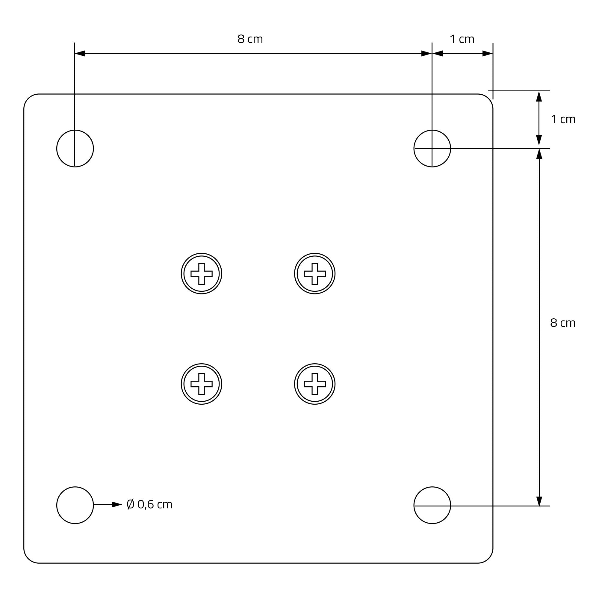 ECD Germany Möbel Pieds de table blancs 72 cm lot de 4 acier