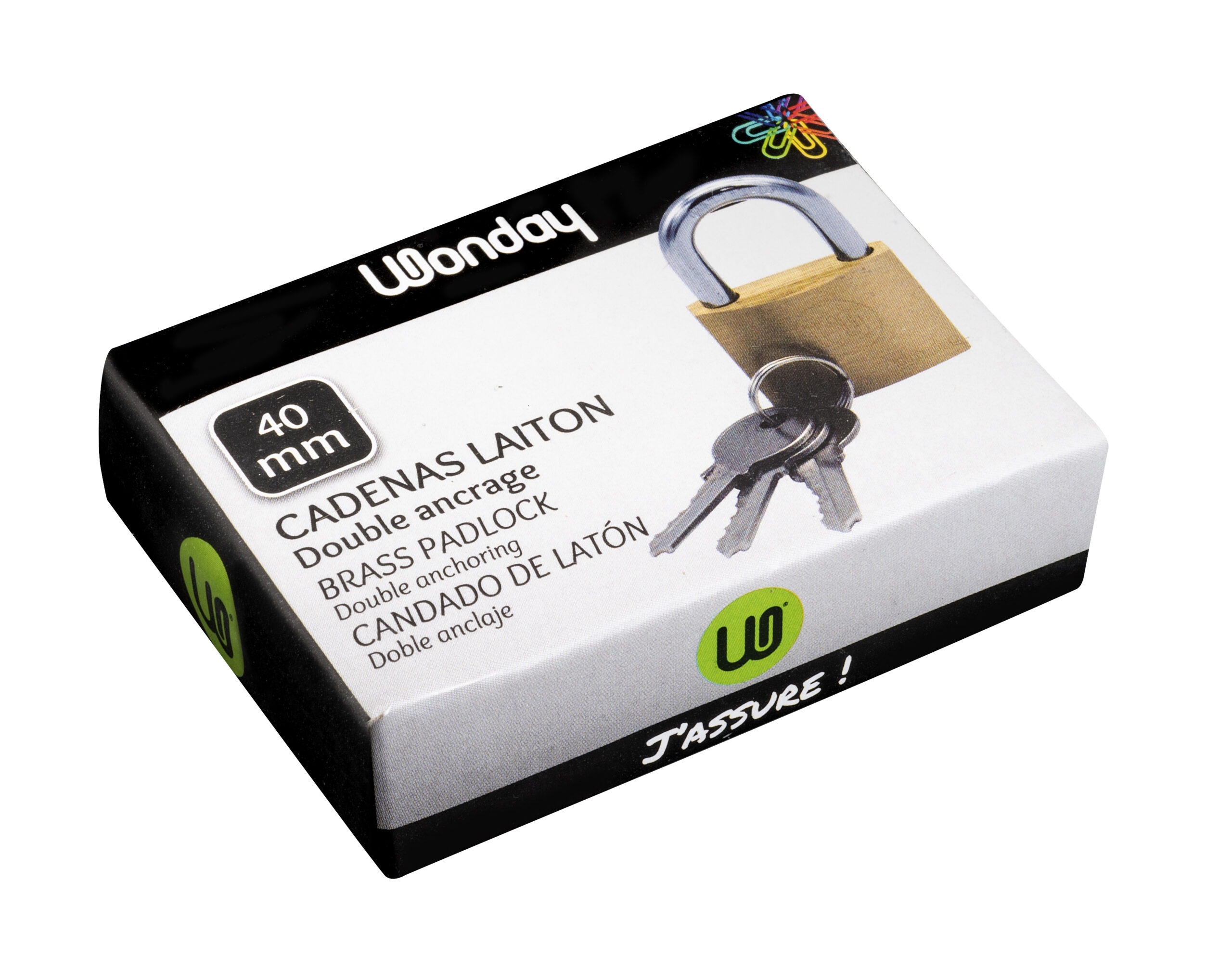 Safe Tool Sécurité Cadenas laiton à clés 40 mm haute qualité