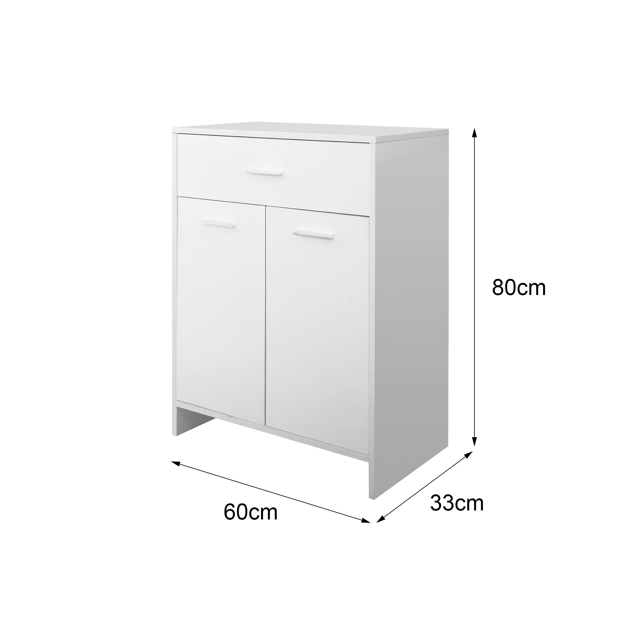 ECD Germany ML-Design ensemble salle de bain blanc 5 pièces avec miroir