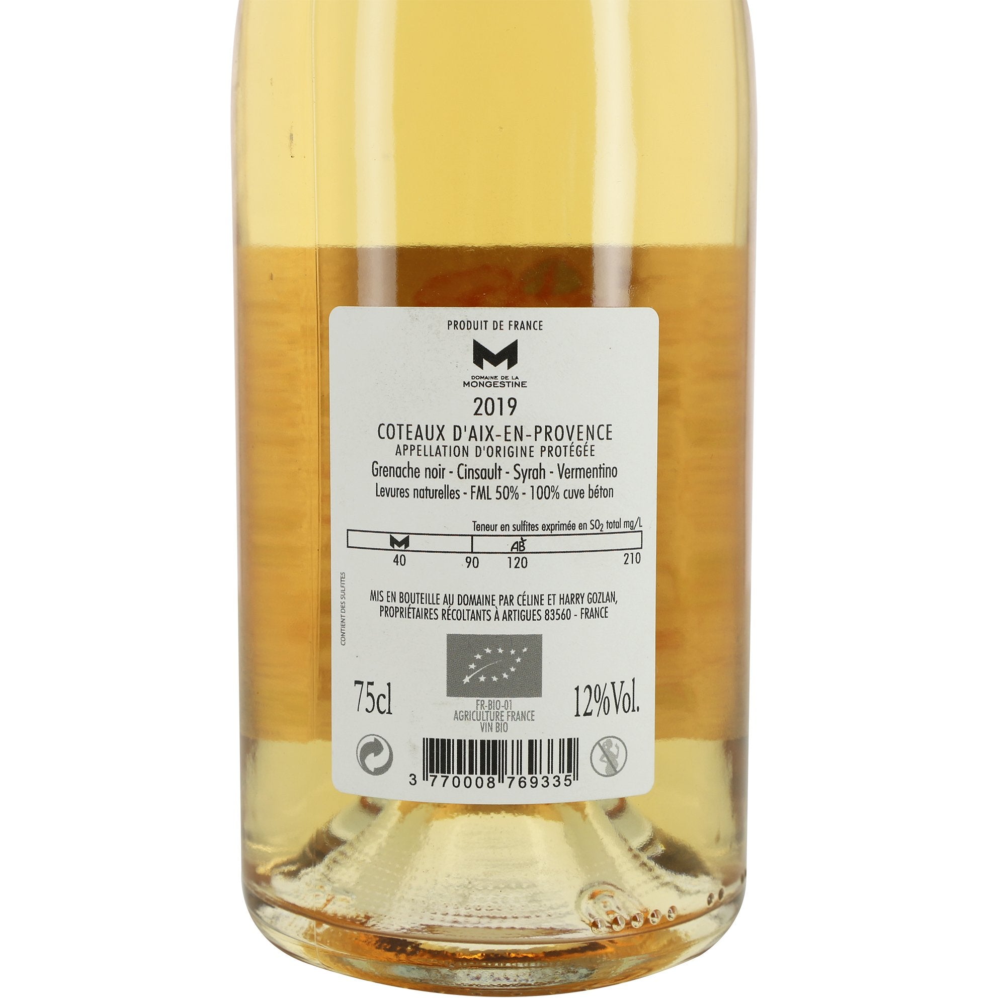 Stokomani Épicerie vin Domaine Mongestine Aix Provence 2019