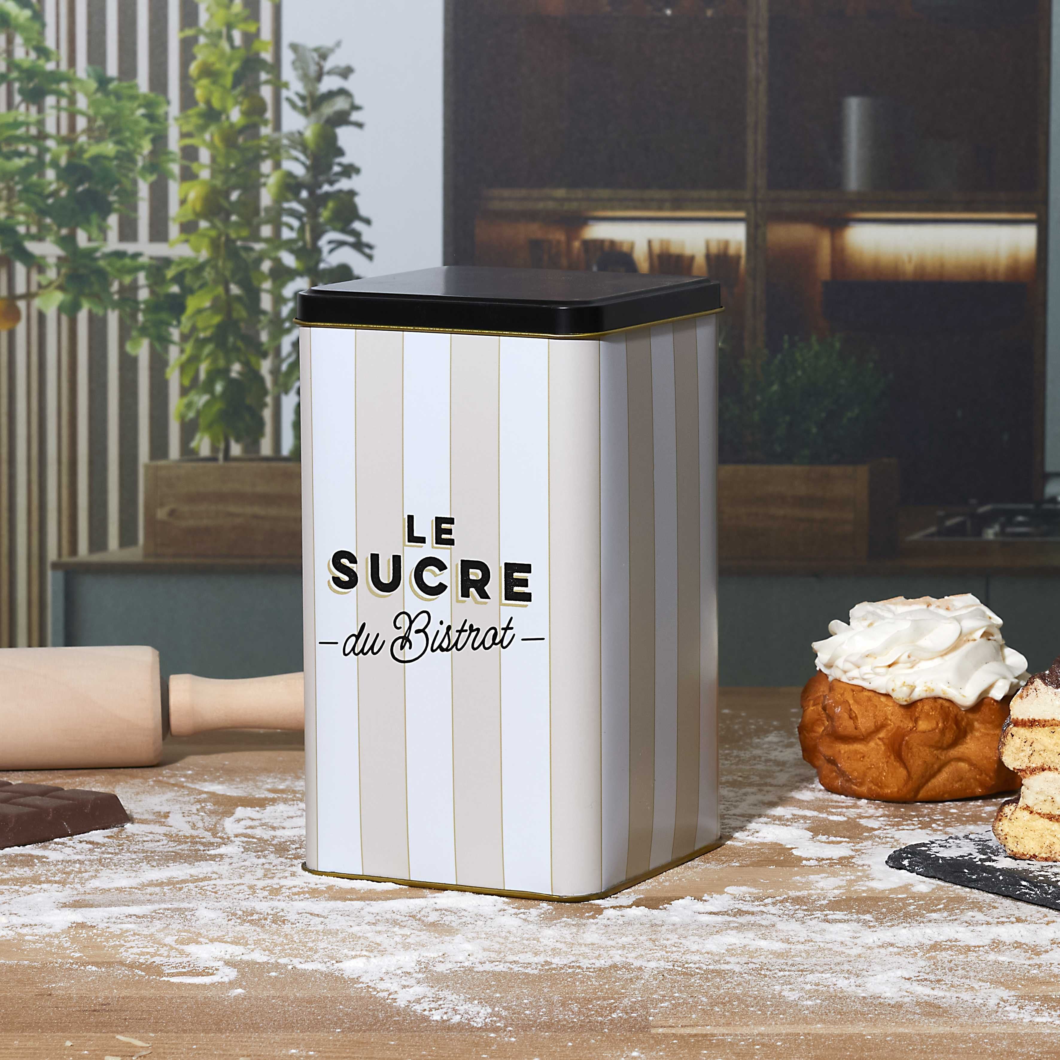 Stokomani Maison boîte à sucre métal Bistrot 10,8 cm