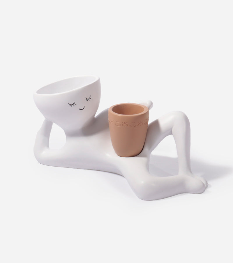 L'avant gardiste bonhomme paresseux pot plante succulentes