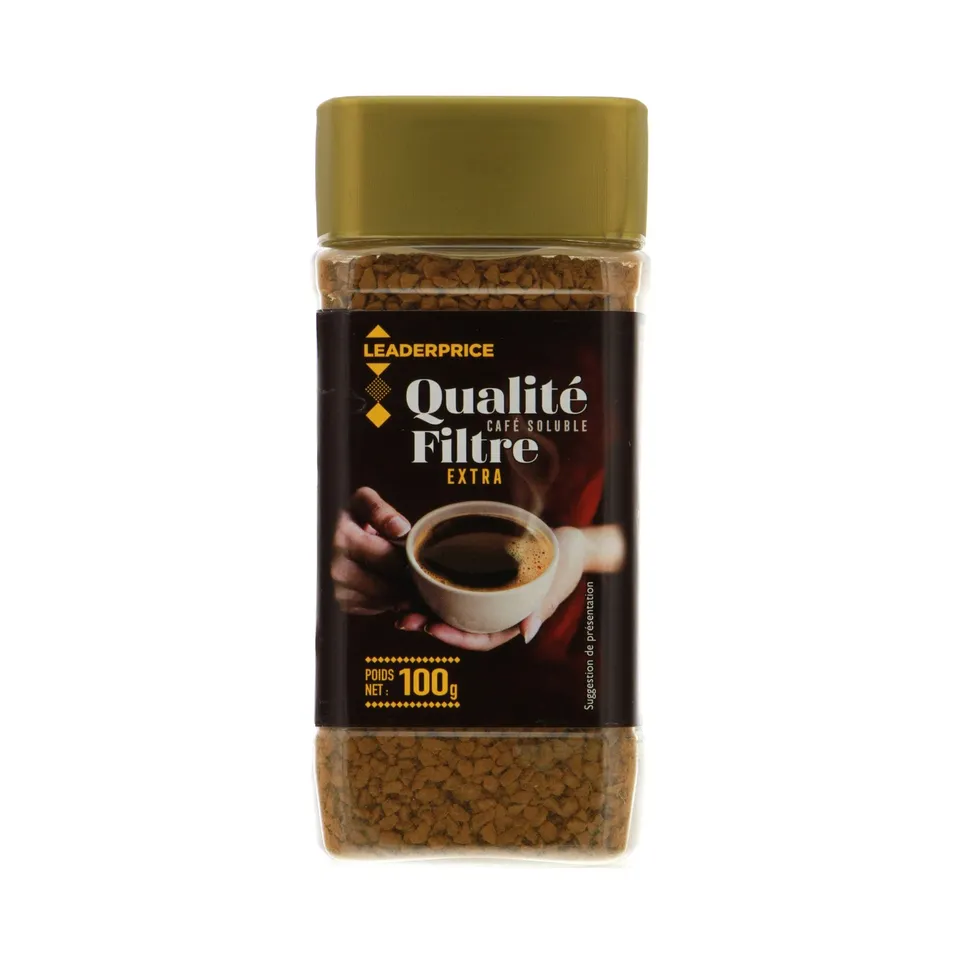 Leader Price Café lyophilisé nature 100g soluble matin