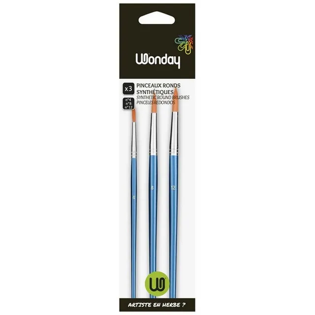 Safe Tool 3 Pinceaux ronds synthétiques peinture