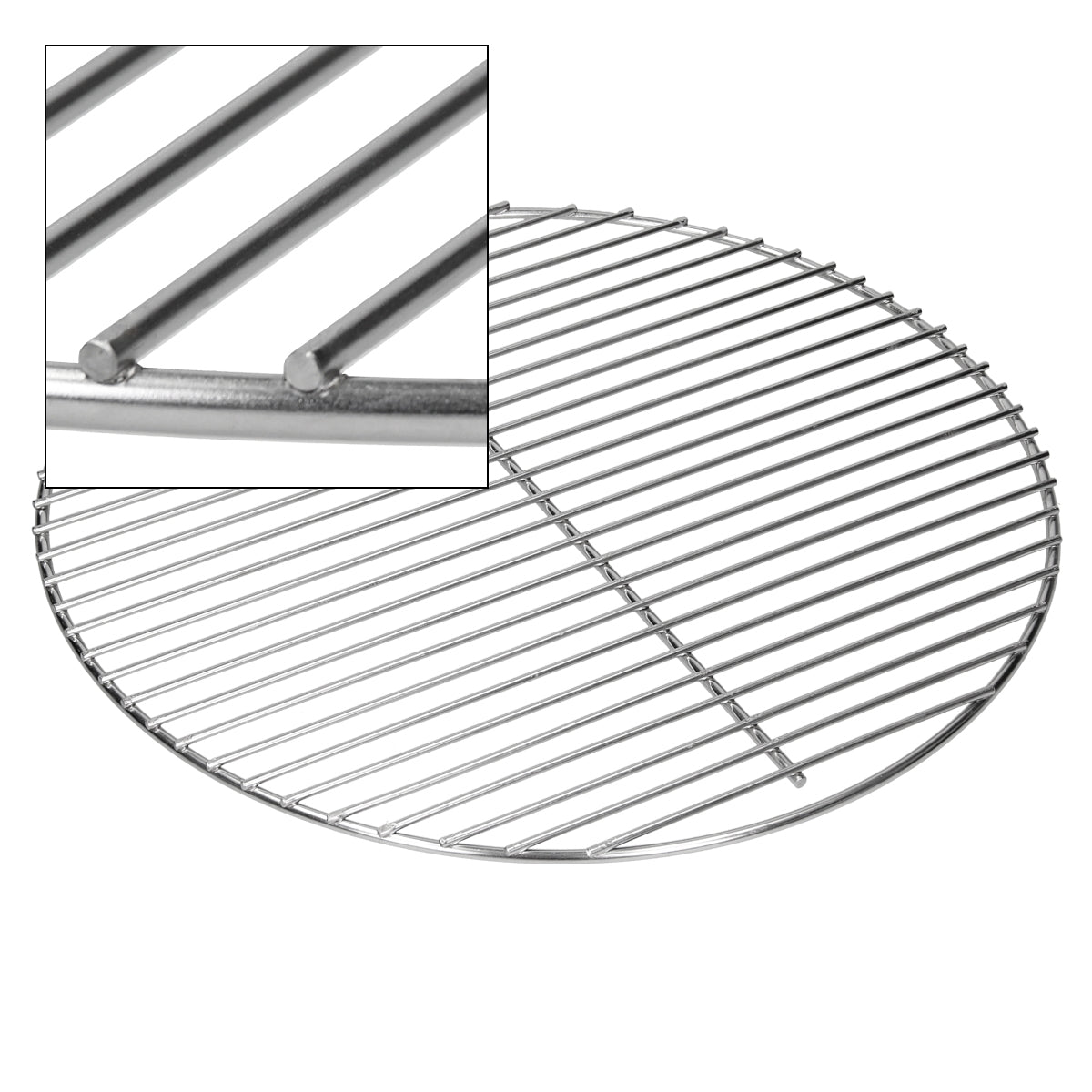 ECD Germany Sport & Freizeit grille barbecue ronde inox 44,5 cm poignées