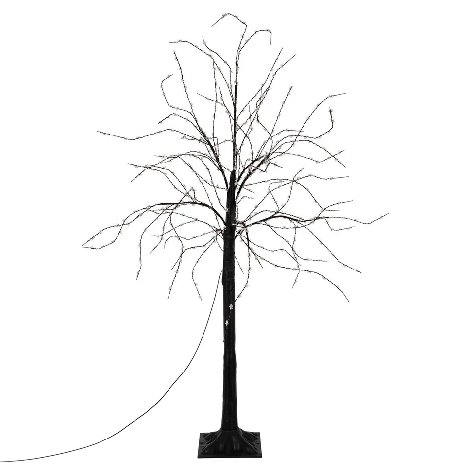 ECD Germany Sapin de Noël LED blanc chaud 120cm extérieur IP44