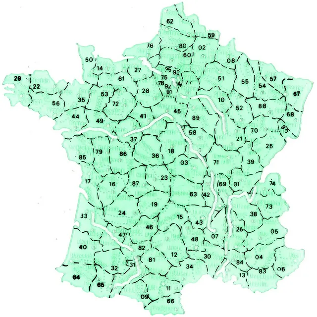 Safe Tool N° 12 carte France départements bureau