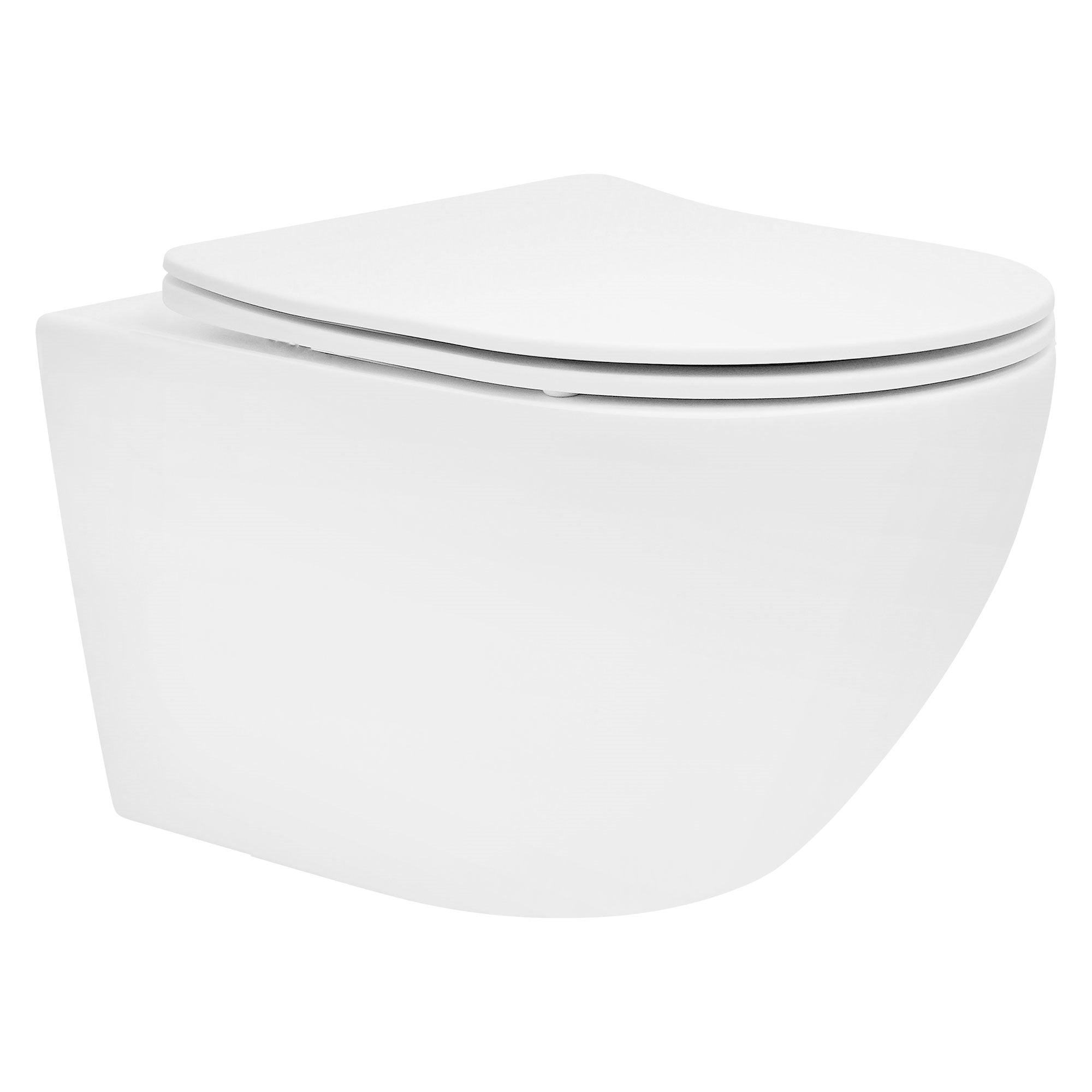 ECD Germany Sanitär LuxeBath WC suspendu blanc mat 54 cm sans bride