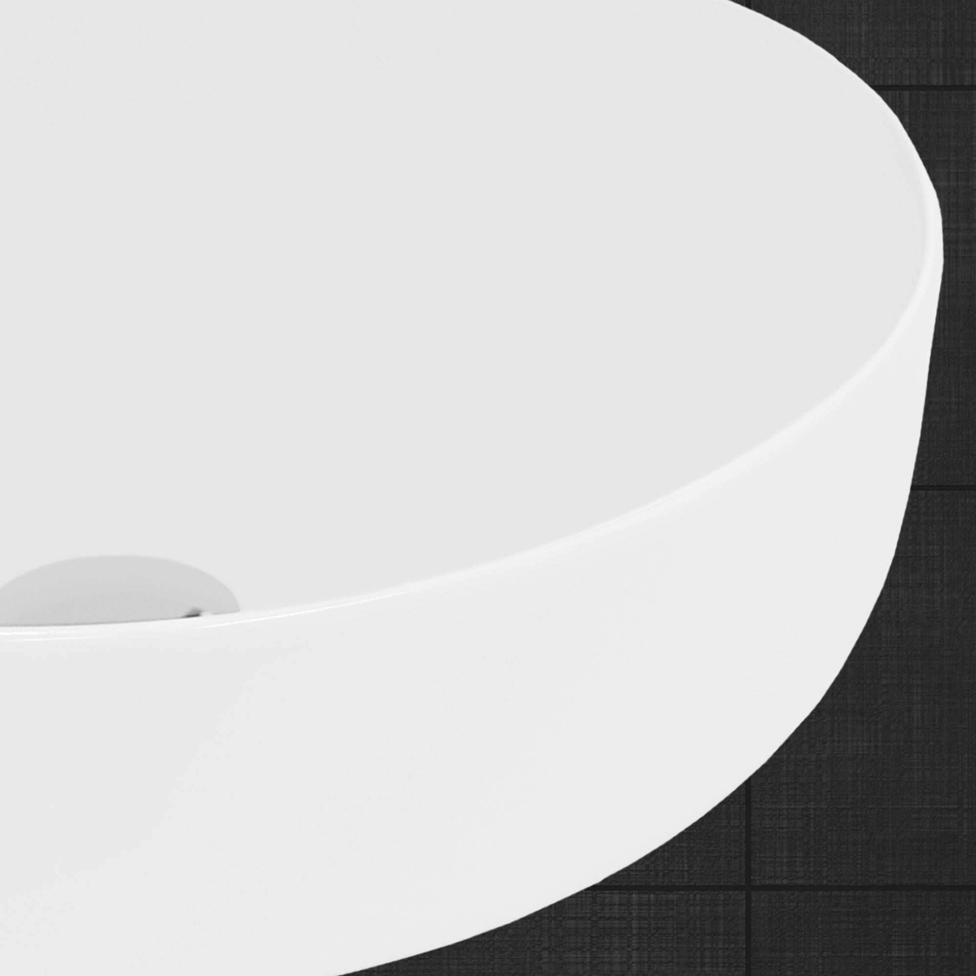 ECD Germany Sanitär LuxeBath vasque ronde blanc céramique Ø40cm