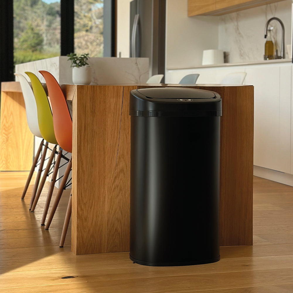 Red Deco Majestic poubelle cuisine 58L noir mat inox capteur